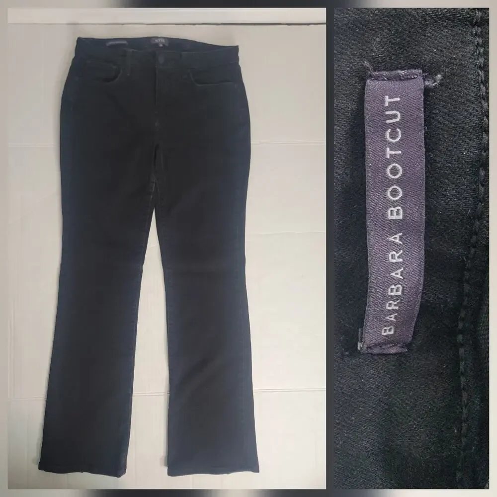 Not Your Daughters Jeans SZ 10 Barbara Bootcut High Rise Lift Tuck Black Stretch